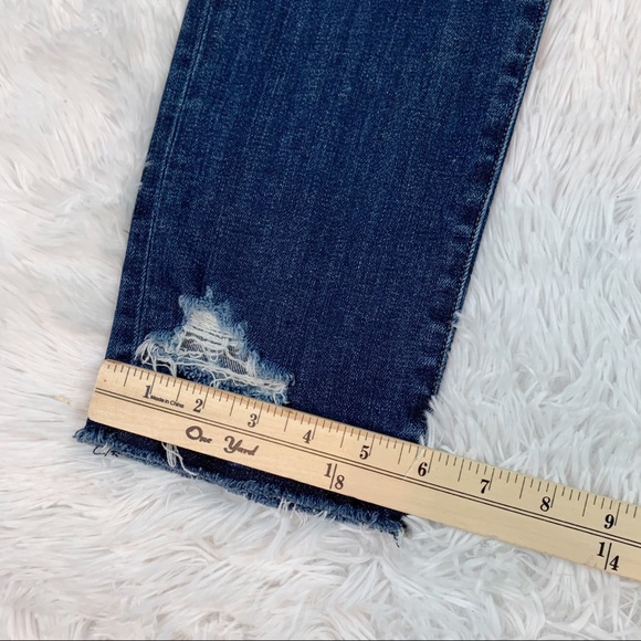 J Brand Ruby high rise skinny crop jeans in Jasper destruct released hem blue - Picture 3 of 12